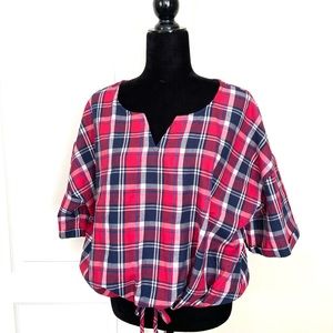 The Children's Place Adult Womens Plaid  Top NWT